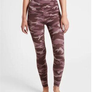 Athleta Elation 7/8 Tight Women's Size Small Purple/Pink Camo
